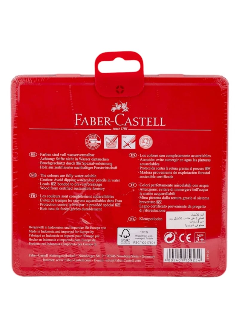 FABER-CASTELL 24-Piece Water Color Pencil Set Multicolour  - Image 2