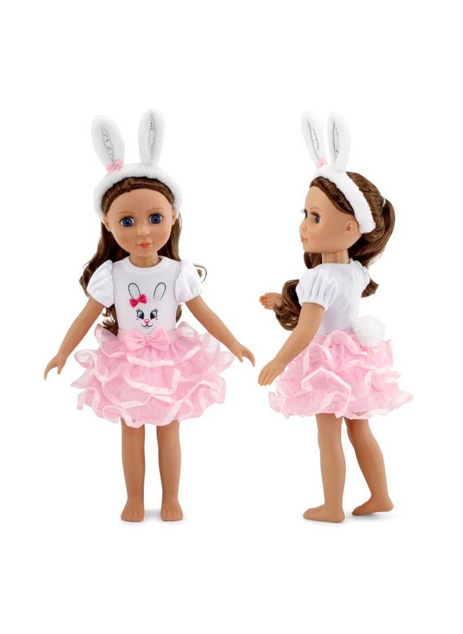 Emily Rose 14 Inch Doll Bunny Outfit, Includes Bunny Ears Doll Accessories! | Gift Boxed And Perfect For Easter Gift! | 14" Doll Clothes Compatible With Wellie Wishers Dolls  - Image 1