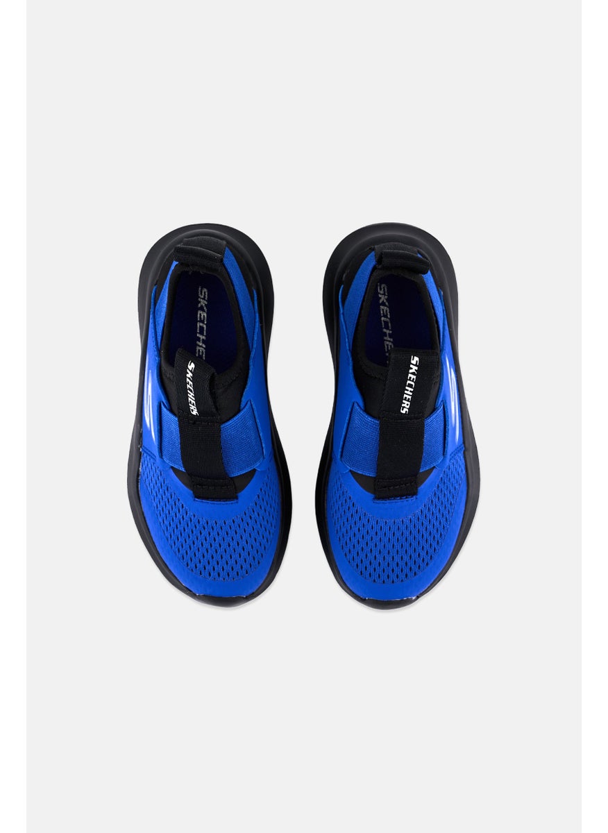 SKECHERS Toddlers Boy Skech Fast Slip On Running Shoes, Blue  - Image 3