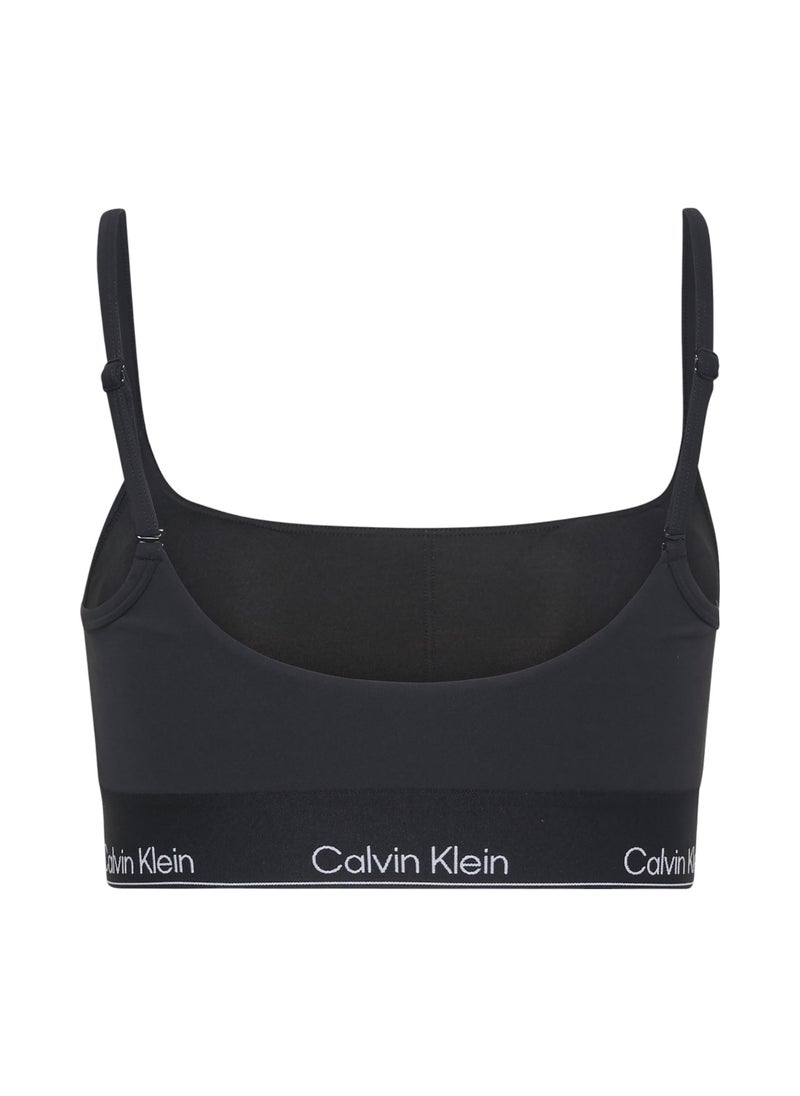 CALVIN KLEIN - Women's Low impact Sports Bra - Polyester, Black - Image 1