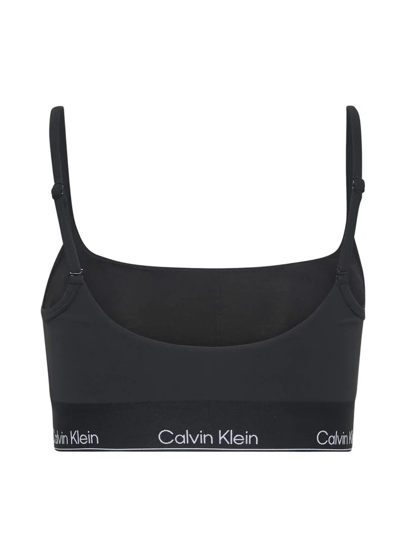 CALVIN KLEIN Women's Low impact Sports Bra - Polyester, Black