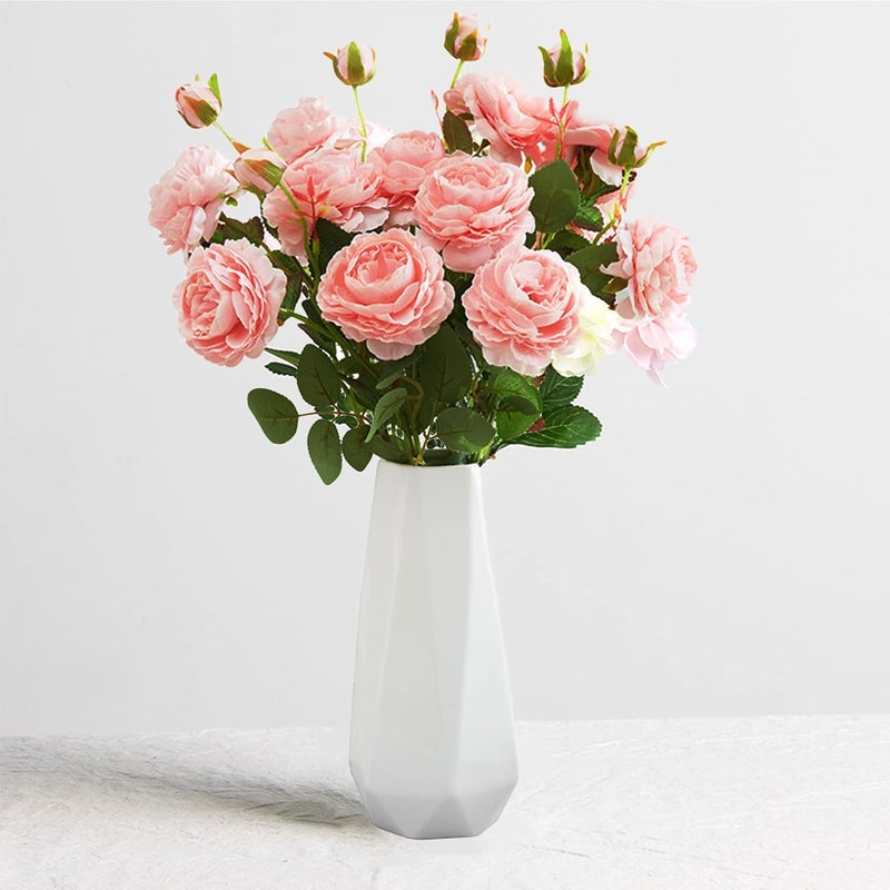 Valemoon Ceramic Vase, 7.4 Inch for Pampas Calla Lily Tulip, Flower Vase Minimalism Style for Modern Table Shelf Home Decor, Fit for Housewarming, Weddings, Birthday, Christmas, Thanksgiving, New Year - Image 1