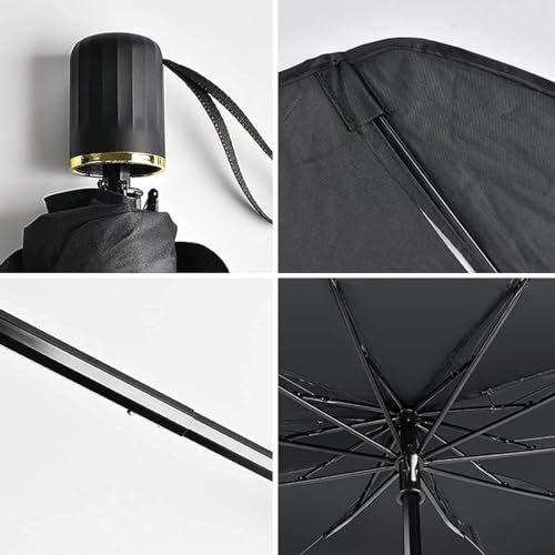 Antson Leather, Alloy Steel Car Windshield Cover, Umbrella Windshield Sun Shade for Car Front Window, Foldable Sun Shade for Most Vehicles (Standard) - Image 5