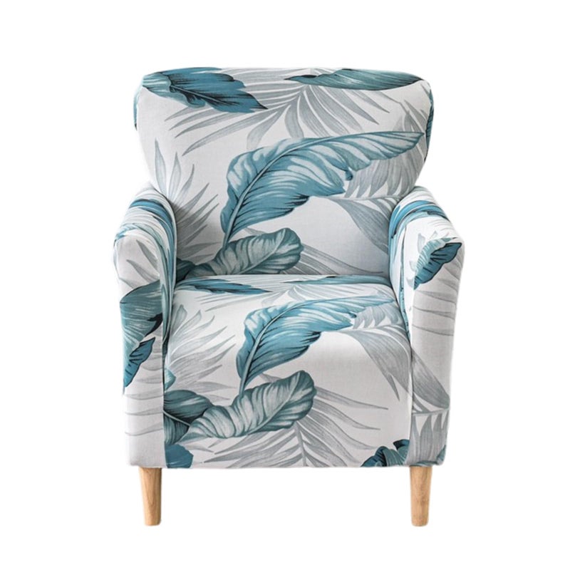 CRFATOP Printed Stretch Chair Slipcovers with Arms for Living Room 1 Piece Accent Chair Covers Soft Banquet Chair Covers Saucer Armchair Furniture Protector Office Reception Reading SofaA17 - Image 2