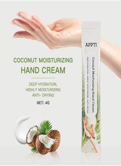 APPTI Small portable coconut hand cream travel size, suitable for moisturizing hands - 4g * 20pcs  - Image 2