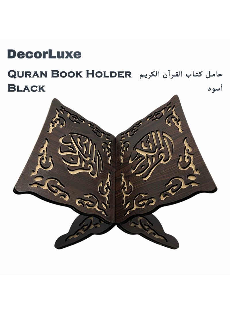DecorLuxe Muslim Al Quran Rehal Stand, Foldable Wooden Holder for Holy Books, Prayers Shelf for Eid, Ramadan, Religious Gift. Black/White/Red are Available. - Image 2
