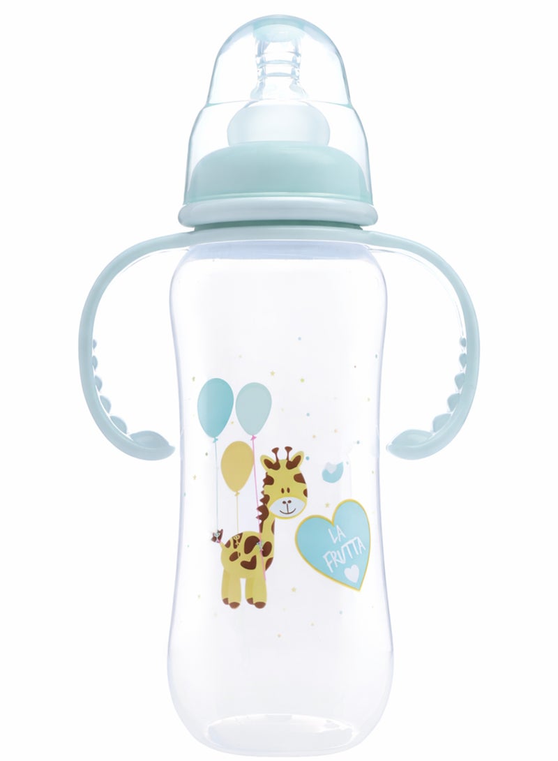 La Frutta Feeding Bottle With Hand 250ml, BBA FREE - (4+ Months) - Mint Green - Image 1