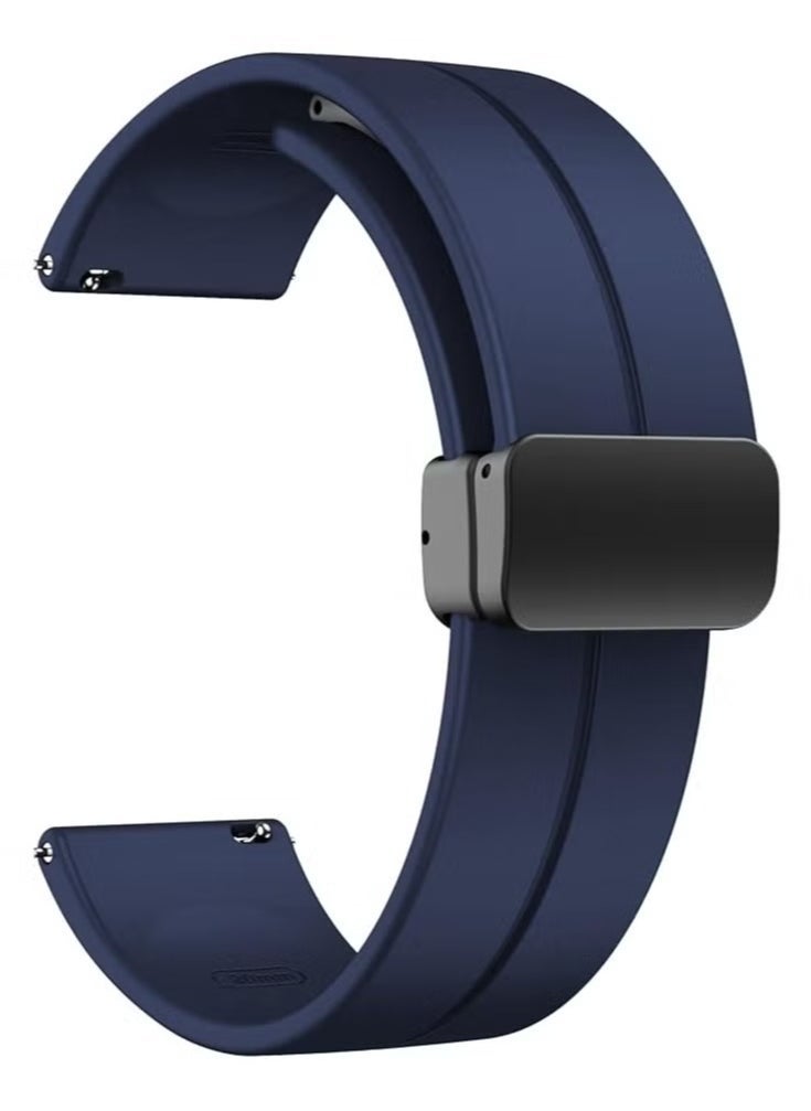 DUSALA Magnetic Watch Band 22mm for Men – Quick Release Soft Silicone Sport Strap – Skin-Friendly, Lightweight, Durable Magnetic Closure for Secure Fit – Comfortable and Stylish Replacement Band Compatible with Most 22mm Watches – Ideal for Active Lifestyles and Everyday Wear - Image 1