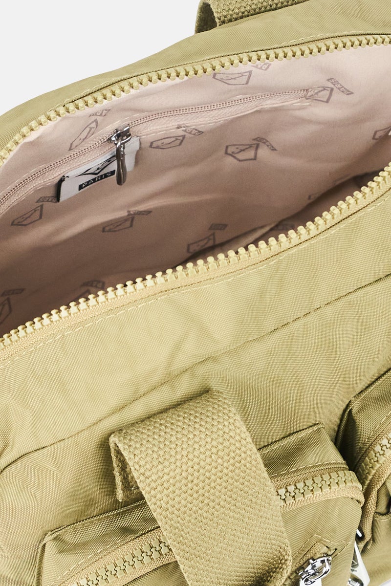 I Love Fashion Women Brand Logo Handbag, Olive - Image 4