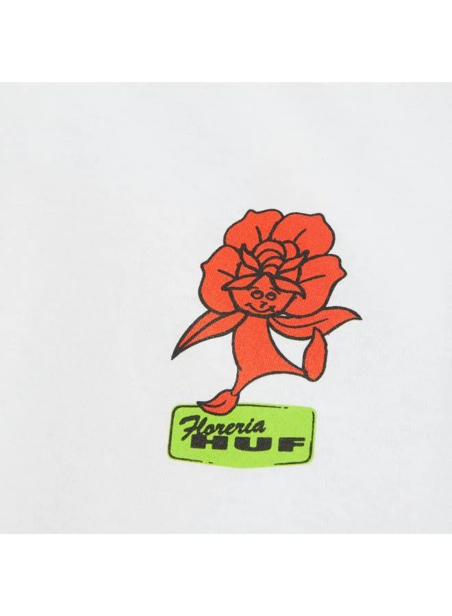 Huf White Flower District SS Tee  | Best Price UAE