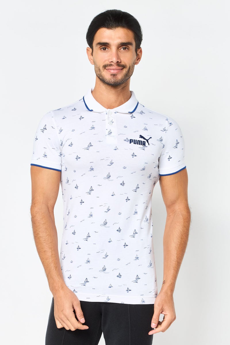 PUMA Men Sportswear Fit Short Sleeve Outdoor Polo Shirt, Multicolor - Image 1