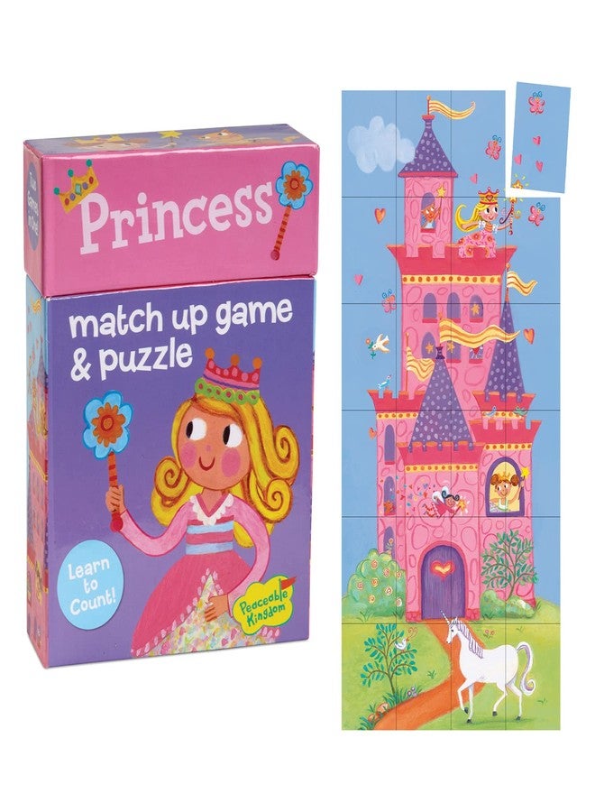 بيسبول كينجدام لعبة الذاكرة والمطابقة وأحجية الأرضية من Peaceable Kingdom Press Princess (24 قطعة) - Image 1