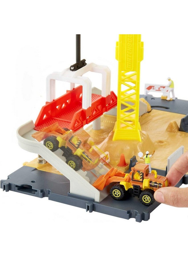 Matchbox Action Drivers Construction Playset, Moving Crane, Car-Activated Features, Includes 1 Matchbox Toy Bulldozer, for Kids 3 Years Old & Older - Image 5
