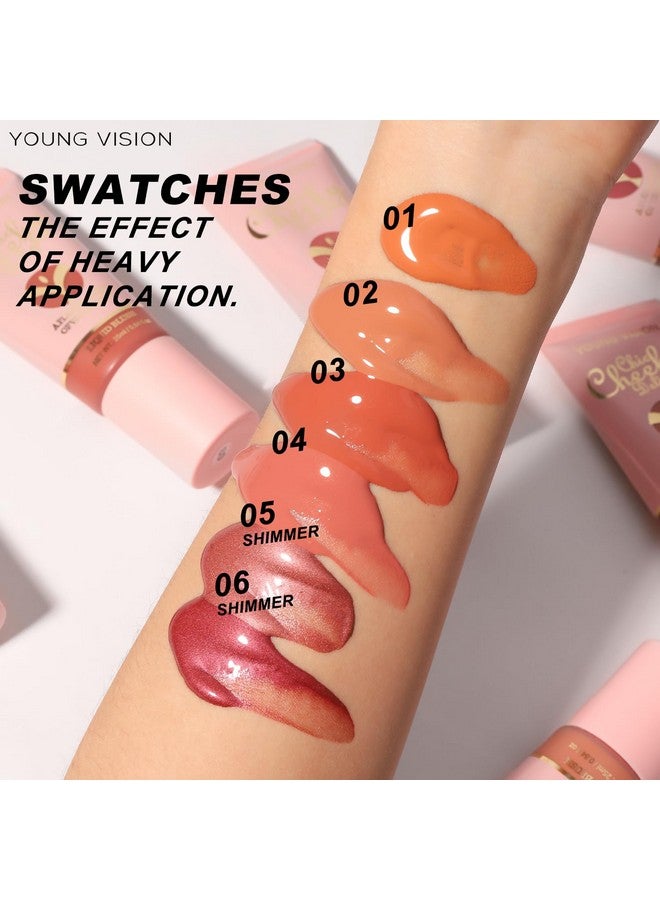 YOUNG VISION Shimmer Liquid Blush Wand - Radiant Cheek Tint | Luminous Rubor Liquido con Brillo | Dewy & Light-Reflecting | Maquillaje Iluminador para Mejillas,25ml/0.84 fl oz - Image 2