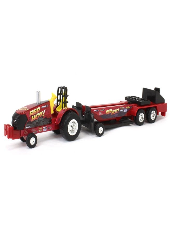 Case IH ERTL 1/64 Red Hot! Pulling Tractor with Sled 47620 - Image 1