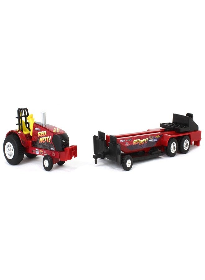 Case IH ERTL 1/64 Red Hot! Pulling Tractor with Sled 47620 - Image 5