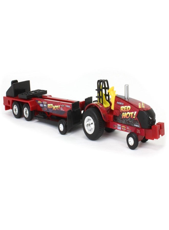 Case IH ERTL 1/64 Red Hot! Pulling Tractor with Sled 47620 - Image 2
