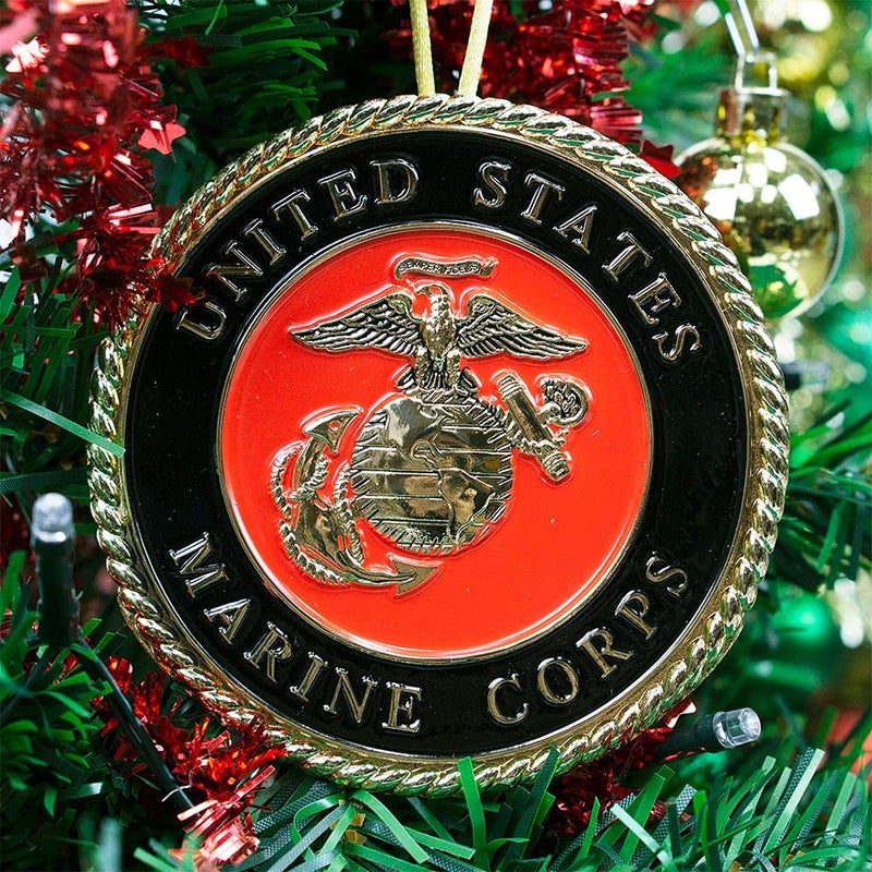 ألايد فلاغ Allied Products Marine Corps Heroes Series Ornament - Medallion Medallion Medallion رسميًا مرخصًا - Image 3