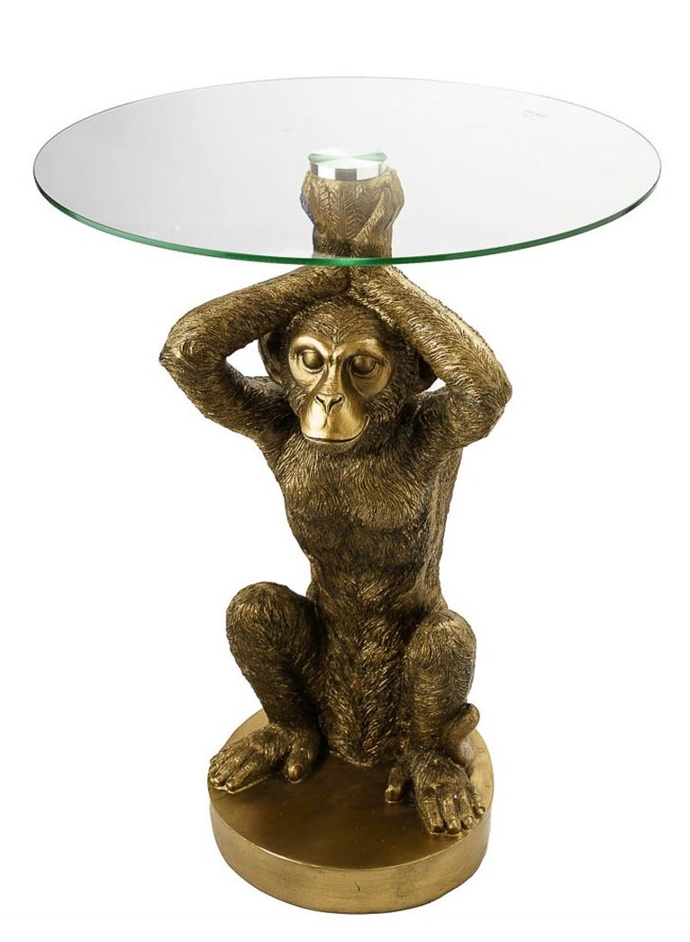 لوفت قرد,طاولة جانبية,دائرية,D40XH52CMS,زجاج,بوليريسين-197755 - Image 2