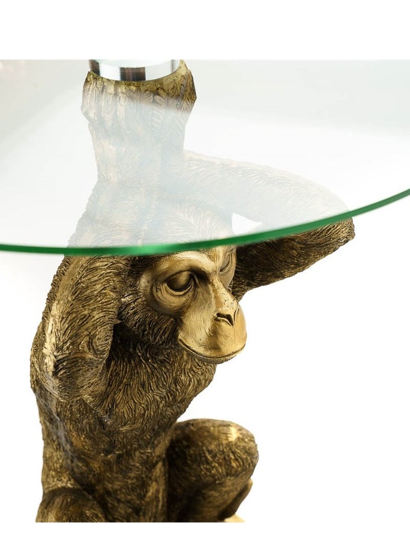 لوفت قرد,طاولة جانبية,دائرية,D40XH52CMS,زجاج,بوليريسين-197755 - Image 4