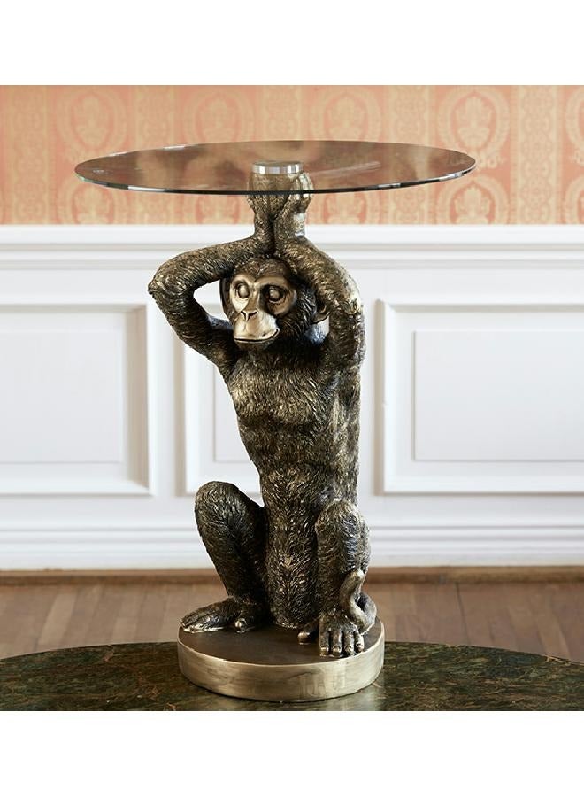 لوفت قرد,طاولة جانبية,دائرية,D40XH52CMS,زجاج,بوليريسين-197755 - Image 1