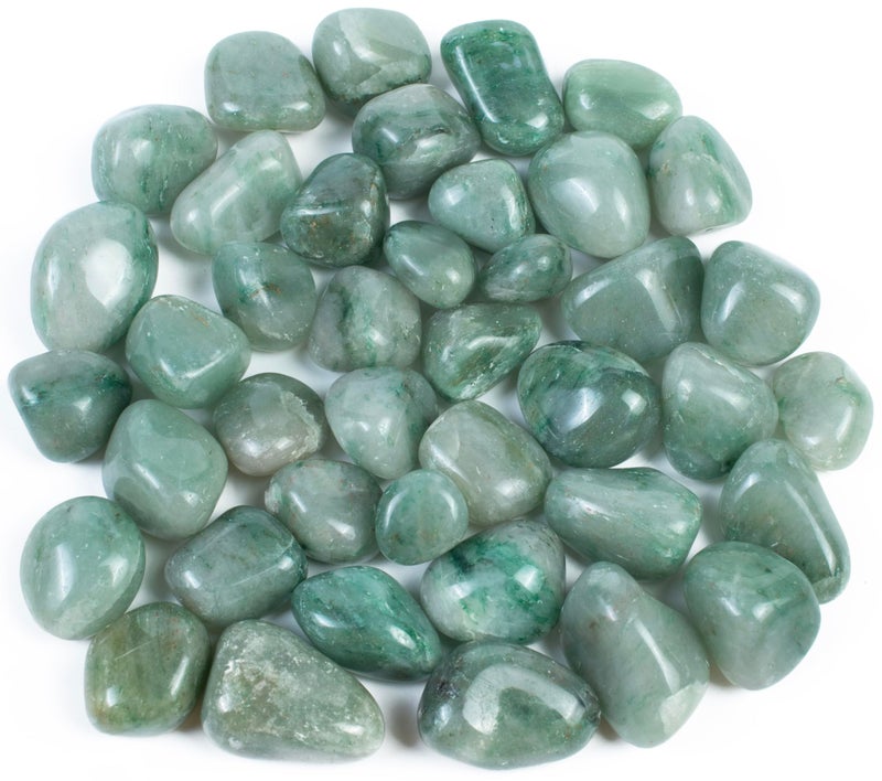 Crocon 1LB Green Jade Tumbled Stones and Crystals Bulk 2000 Carats Natural Crystal Kit for Reiki Healing Crystal Polished Tumble Stones Chakra Balancing Reiki Gift Home Decor Size  20mm