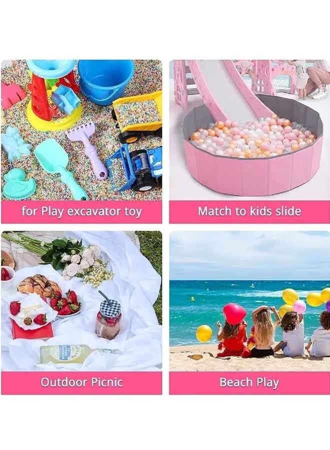 EzzySo Foldable Double Layer Oxford Cloth Kids Ball Pit, Play Ball Pool with Storage Bag (Balls Not Included) Playpen for Baby Toddlers (100CM, Large, Pink) - Image 5