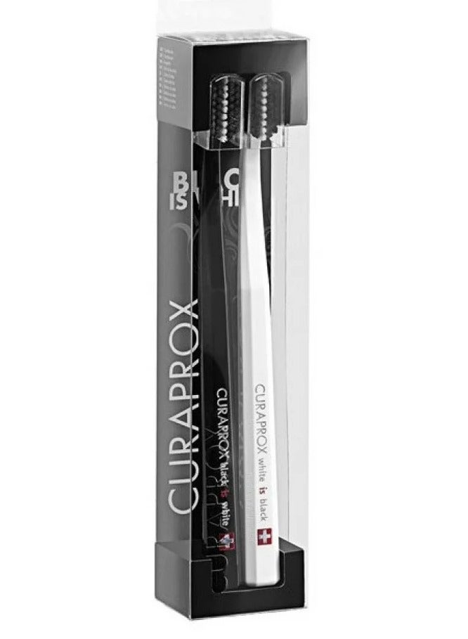 Curaprox 5460 Ultra Soft Black Is White Brush Twin Pack - Image 1