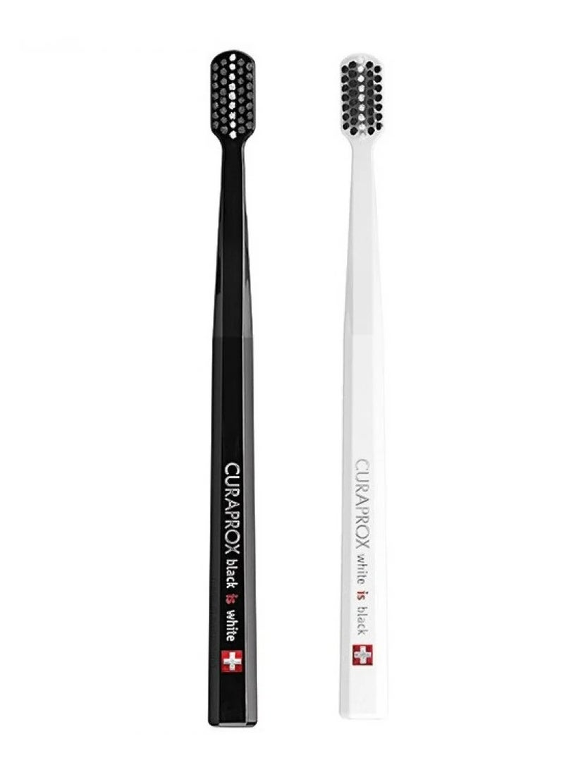 Curaprox 5460 Ultra Soft Black Is White Brush Twin Pack - Image 3