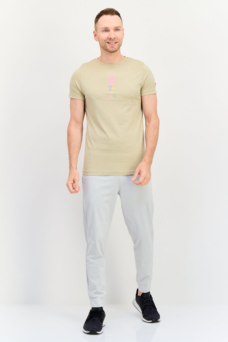 PUMA Men Sportswear Fit Short Sleeve Outdoor T-Shirt, Light Olive - Image 2