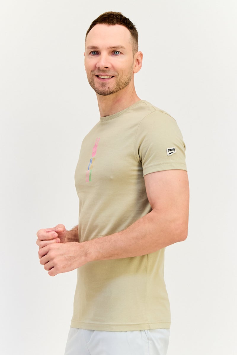 PUMA Men Sportswear Fit Short Sleeve Outdoor T-Shirt, Light Olive - Image 4