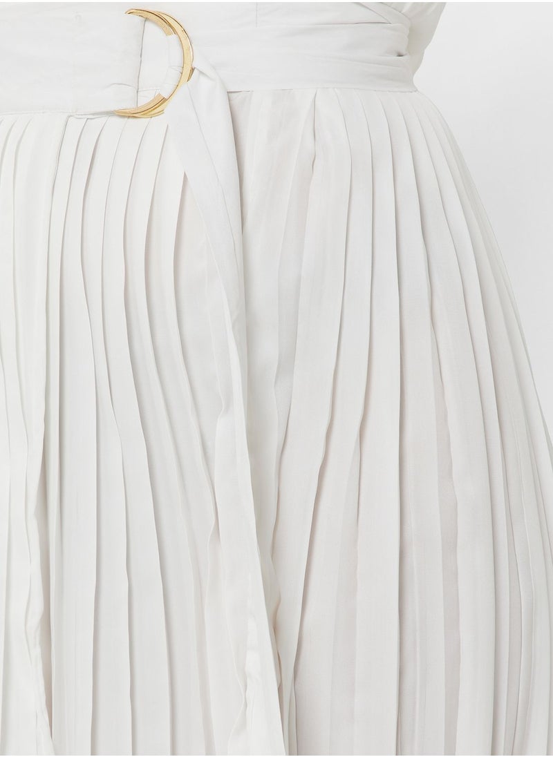 Khizana - Belted Waist Detail Pleated Skirt - Image 1