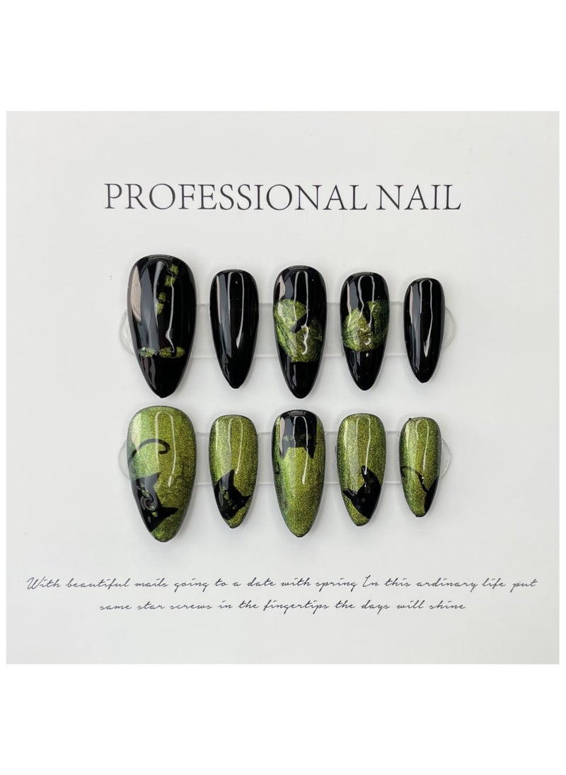 Binzo Beauty - Binzo Beauty Press On Handmade Nails, 10pcs,Nails Art , Acrylic Nails, False Nails - Image 1