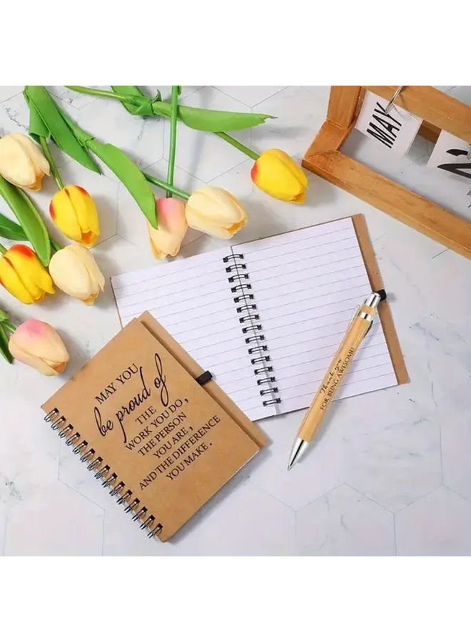 4 Notebooks 4 Ballpoint Pens With Sticky Note Mini Spiral Inspiration Journals Employee Appreciation Gifts For Vet Tech Week Medical Assistant Coworkers - Image 4