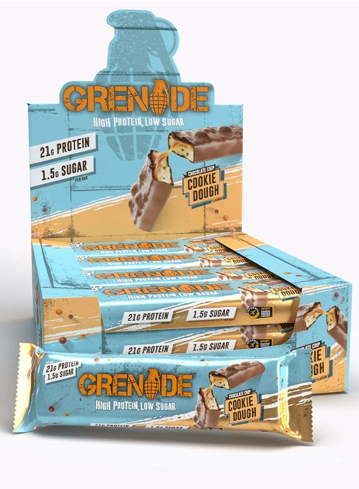 Grenade High Protein Bar Cookie Dough 12x60g - Image 1