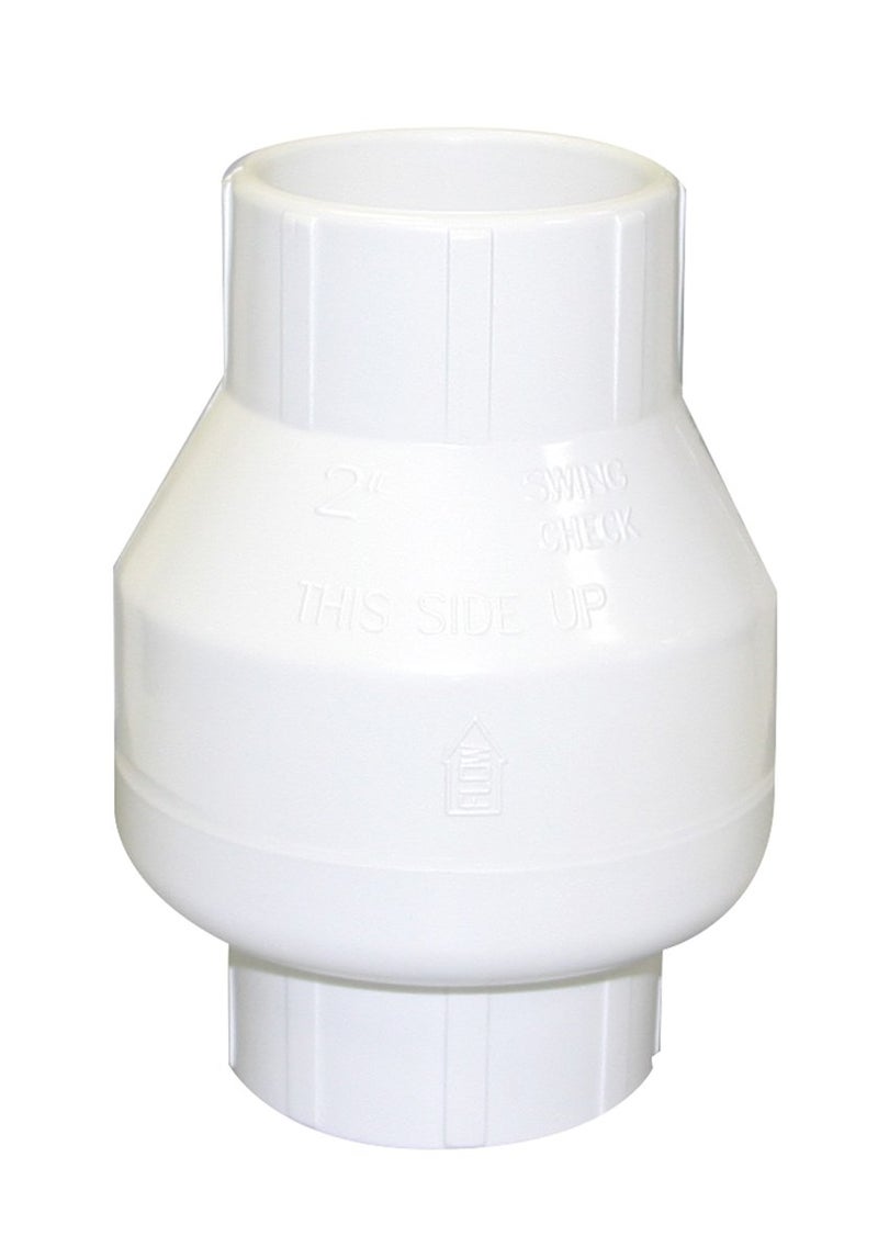 Valterra 200-20W PVC Swing (No Spring) Check Valve, White, 2" Slip - Image 3