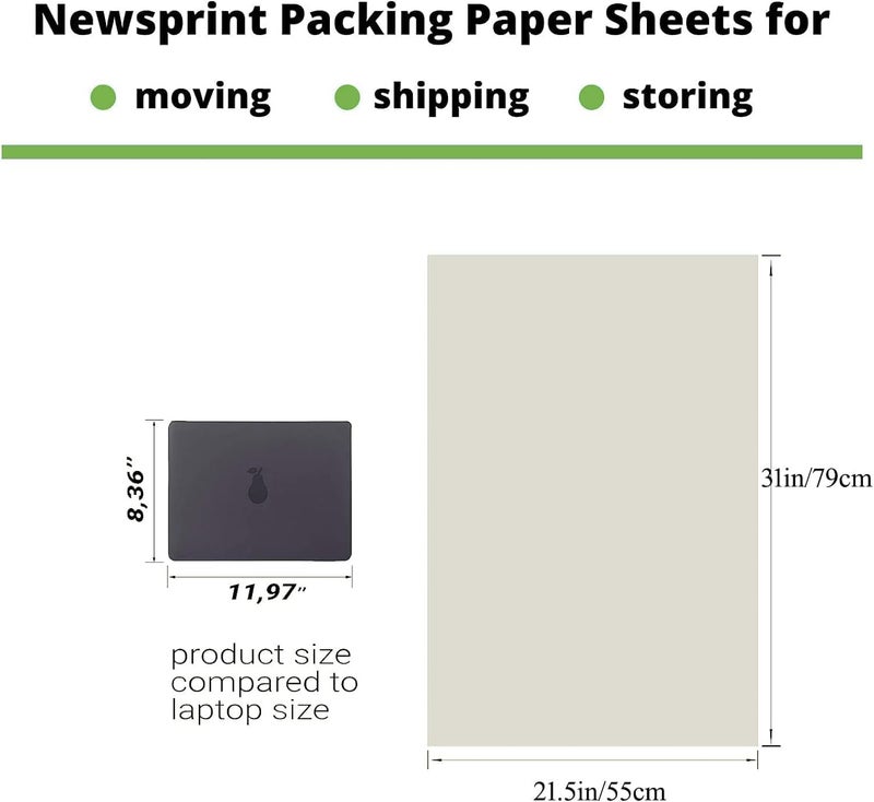 Shinok Large Packing Paper Sheets for Moving 31" x 21.5" Packaging Newsprint Paper 400 Pack Packing Paper for Wrapping Fragiles,Box Fillers for Moving Supplies 16.8Lbs - Image 2