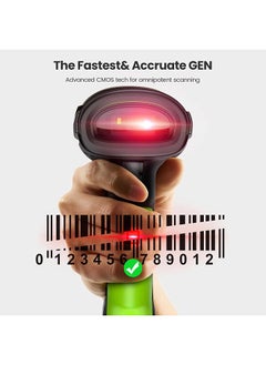 EYOYO Eyoyo 2D QR Industrial Barcode Scanner, IP65 Waterproof 3-in-1 Bluetooth, Wireless and USB Hands-Free Barcode Reader For Android  - Image 2