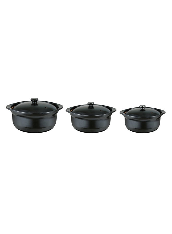 AL SANIDI Heat pottery pot, Thermal pottery pot, Black, capacity 1.25 L Size 18 Cm  - Image 4