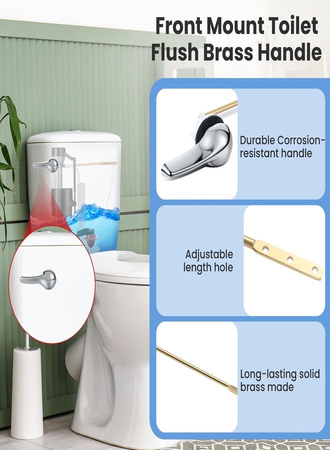 Saillong Universal Toilet Tank Replacement Kit, Include Fill Valve, 2 Inch Low Flow Rubber Flapper, Front Mount Toilet Flush Brass Handle, Adjustable, Quiet, Easy Install Repair Kit - Image 5