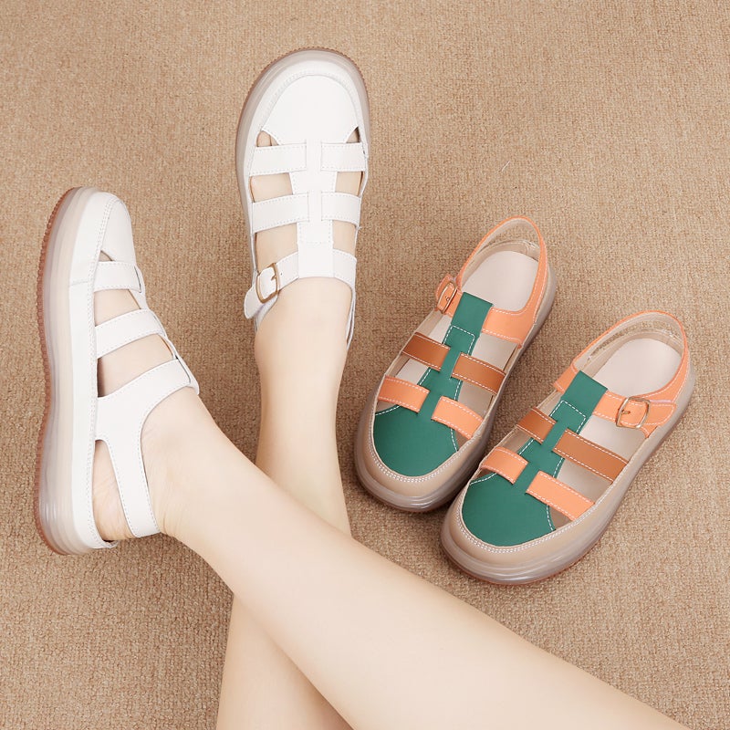 Summer Sports Sandals Women'S Soft Bottom Flat Shoes For Pregnant Women - Image 4