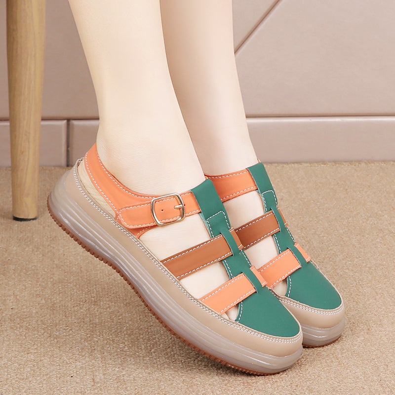 Summer Sports Sandals Women'S Soft Bottom Flat Shoes For Pregnant Women - Image 3