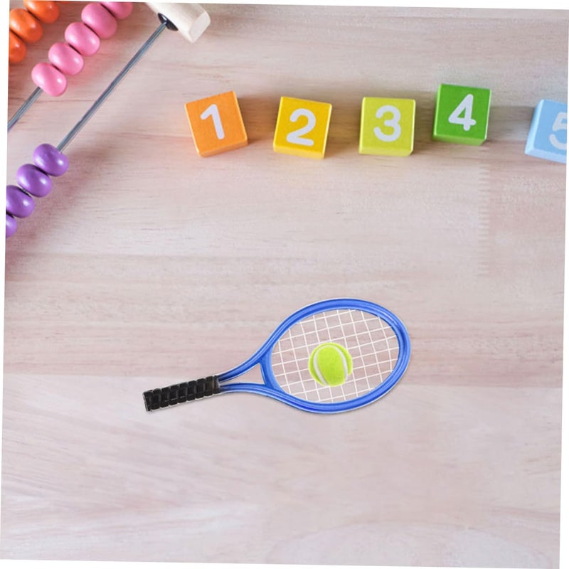 Miniature Tennis Racket And Ball Set For Dollhouse Room Decor Photography - Image 5