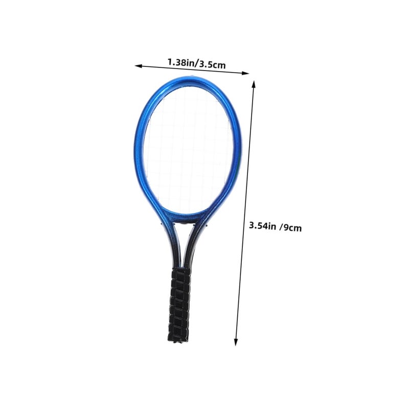 Miniature Tennis Racket And Ball Set For Dollhouse Room Decor Photography - Image 3