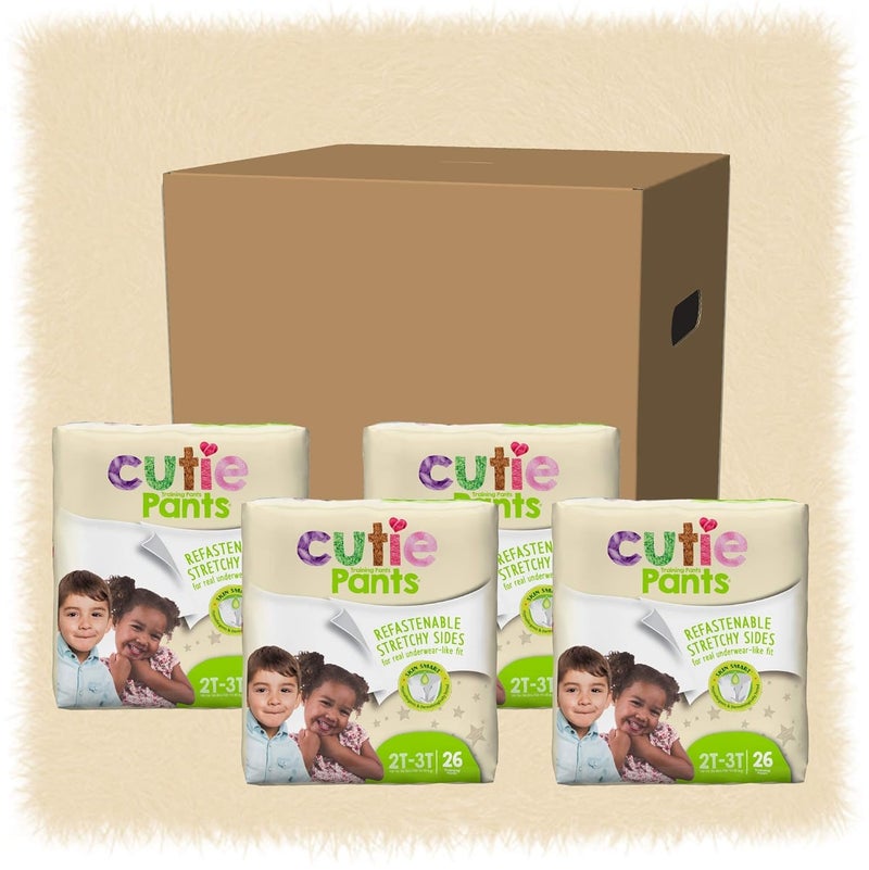 Cuties 2T/3T Potty Training Pants for Girls and Boys, Hypoallergenic with Skin Smart, 104 Count - Image 3