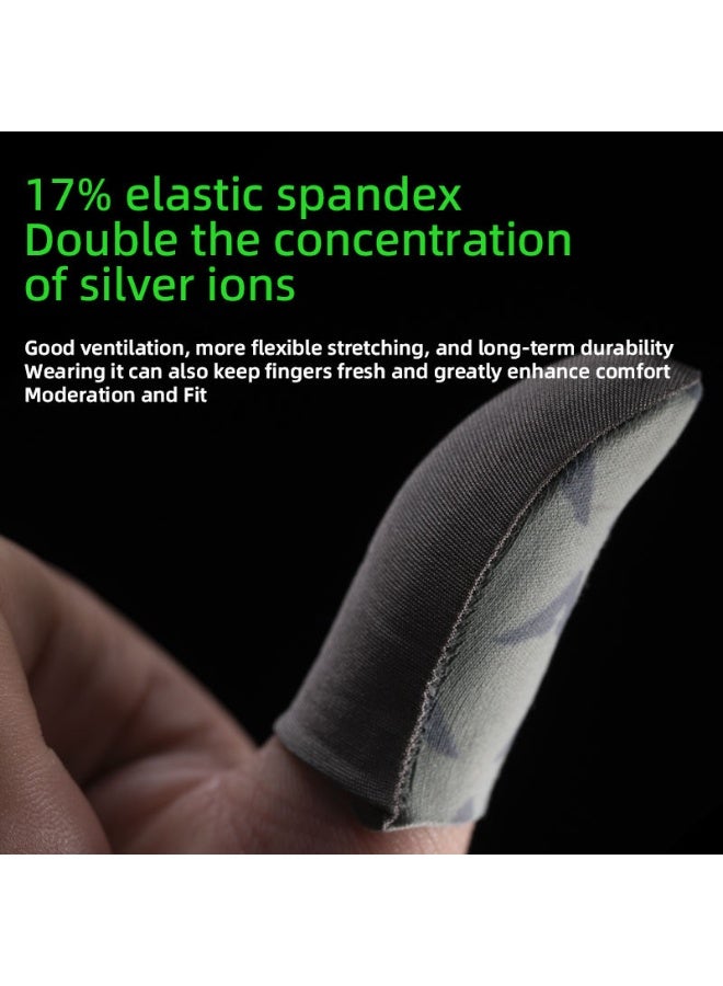 بيفا قفاز أصابع بيفا Dragon Scale II من الجيل الثاني للالعاب أكمام أصابع للعبة ببجي من الألياف الفضية مقاومة للعرق غير لامع ومقاوم لبصمات الأصابع تحتوي على 4 أغطية أصابع (قفازات) تأتي مع علبة تخزين فضي - Image 5