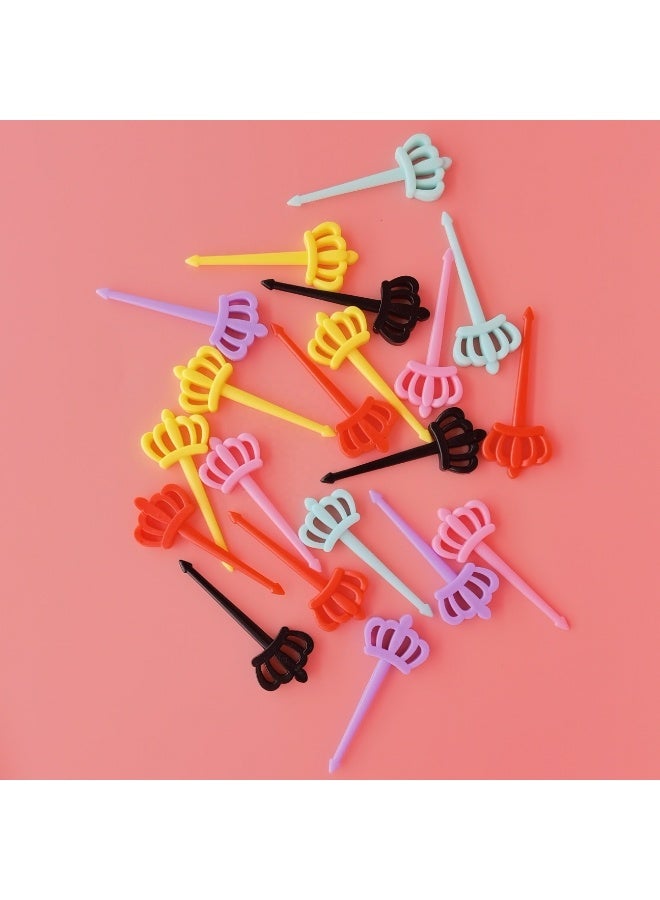 10 Pcs Cute Fruit Food Forks, Mini Cartoon Toothpicks for Kids Plates Party Decoration Lunch Box Sandwich Appetizer Cake Cupcake Mini Desserts - Image 1