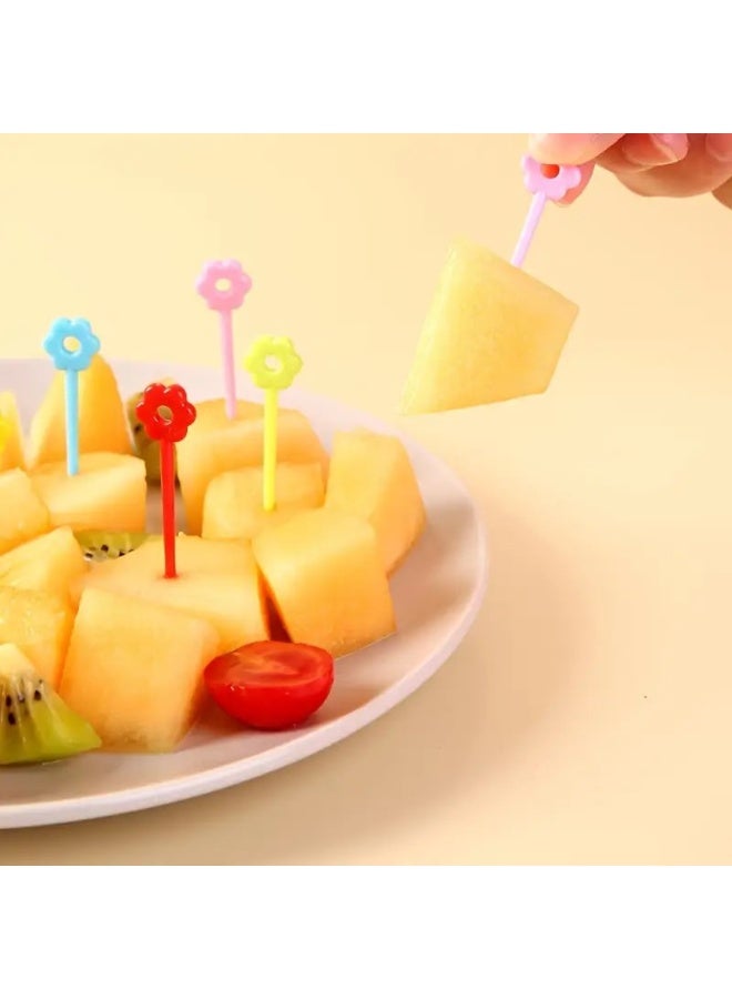 10 Pcs Cute Fruit Food Forks, Mini Cartoon Toothpicks for Kids Plates Party Decoration Lunch Box Sandwich Appetizer Cake Cupcake Mini Desserts - Image 2