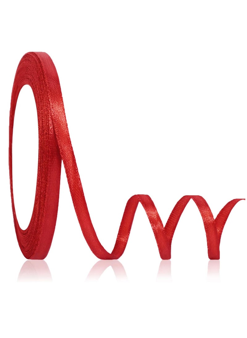 Satin Ribbon Reel For Gift Wrapping Party Decoration Red - Image 1