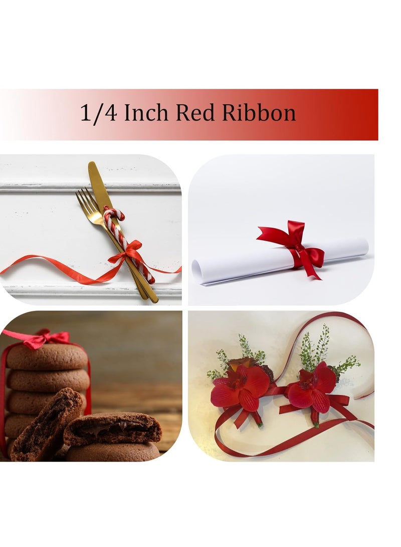 Satin Ribbon Reel For Gift Wrapping Party Decoration Red - Image 2